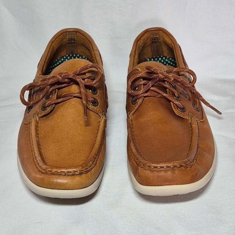 SAS Decksider old sand color mocassin boat shoes mens 8 Medium NEW‎